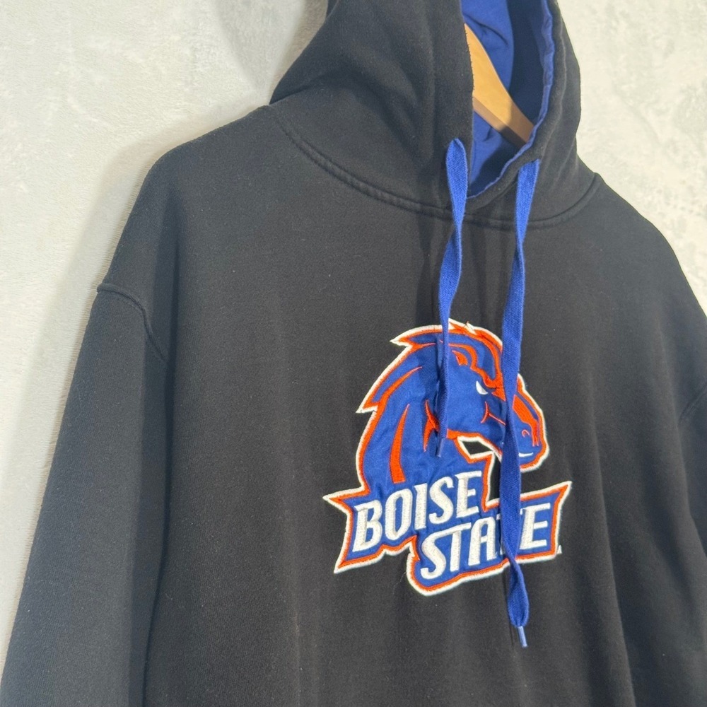 Stadium Athletics Black Boise State Broncos Hoodie Large - Picture 4 of 8